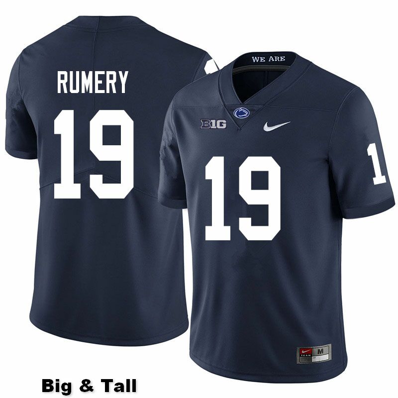 NCAA Nike Men's Penn State Nittany Lions Isaac Rumery #19 College Football Authentic Big & Tall Navy Stitched Jersey WQU0198TC